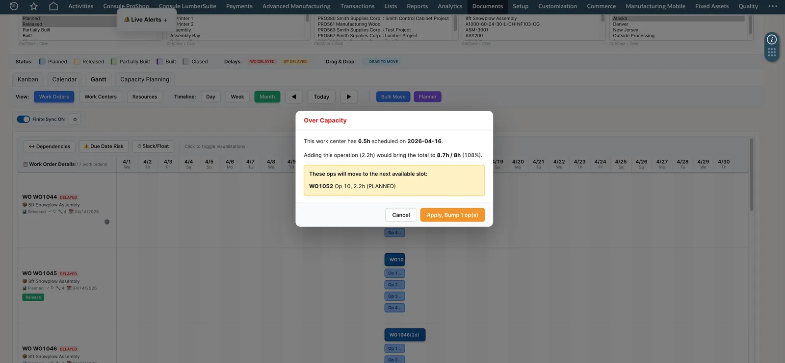 Over Capacity Dialog