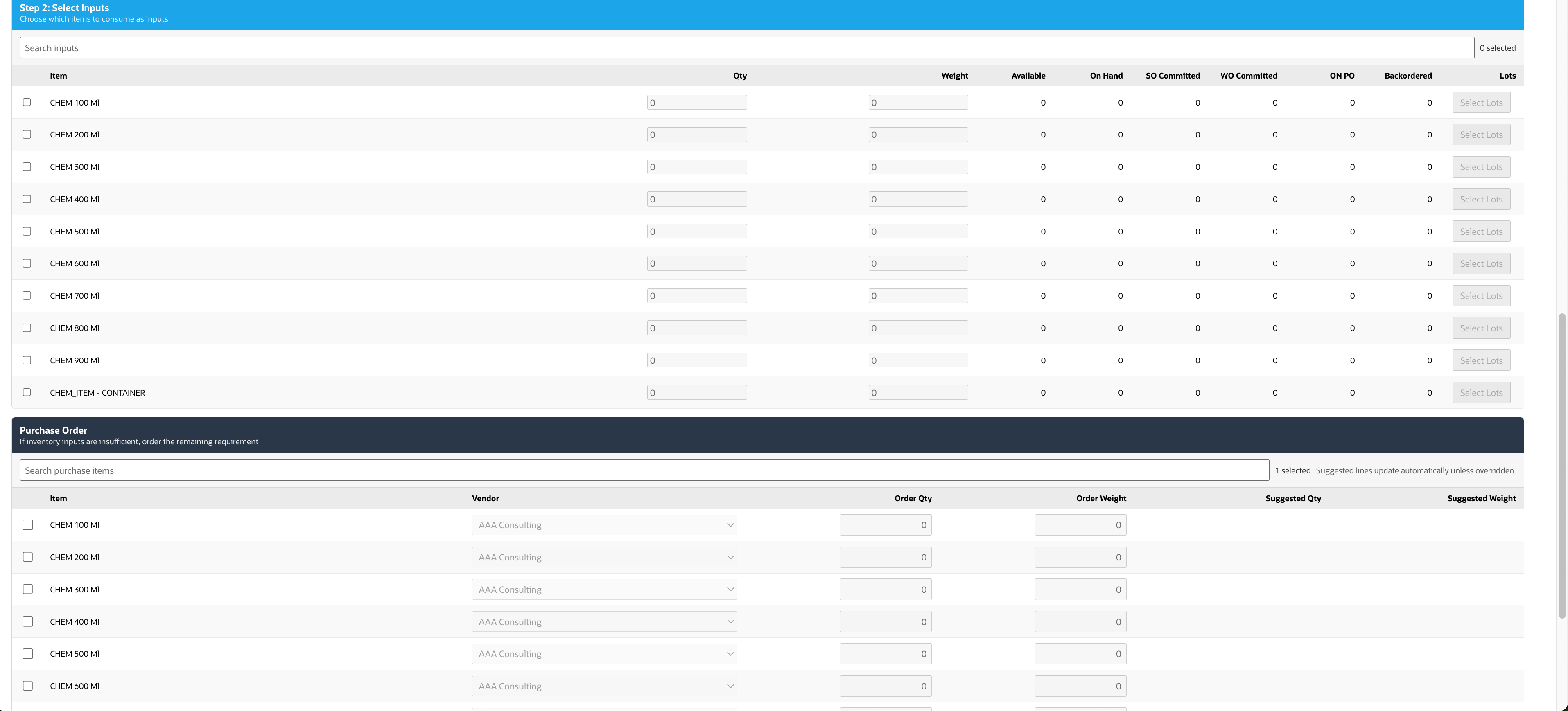 Repack Orders enter outputs