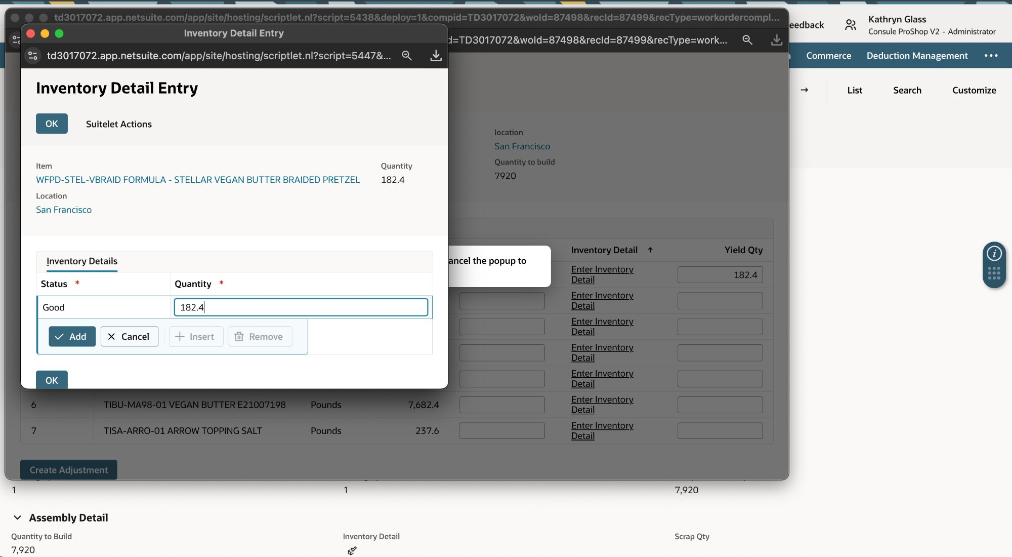 YieldCraft inventory detail